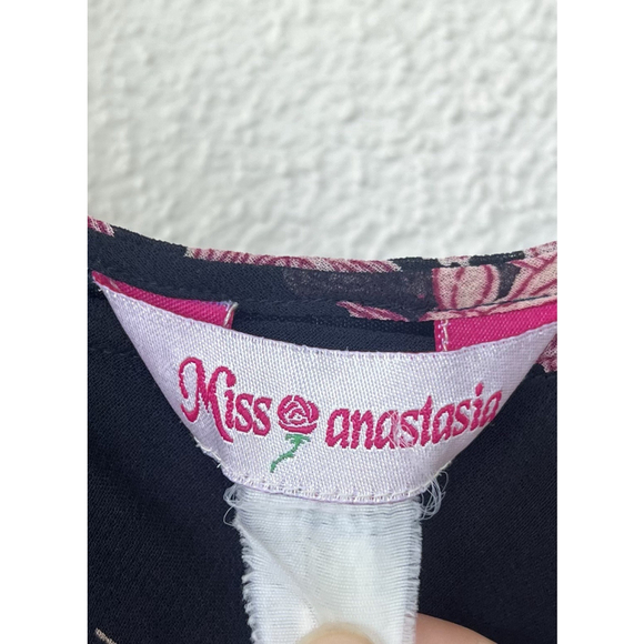 VTG Y2K Miss Anastasia Floral Handkerchief Dress XXS Flutter Sleeve Fairy Whimsy - Picture 6 of 6